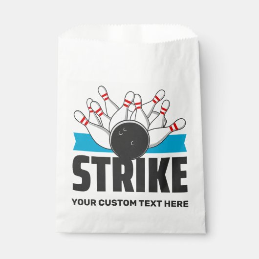 Aangepaste tekst Bowling Strike Bedankzakje (Voorkant)