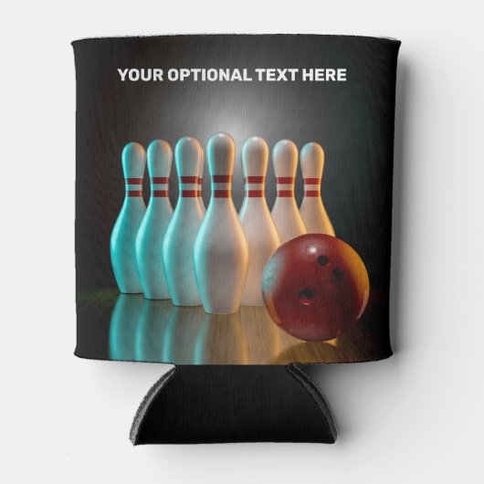 Aangepaste tekst Bowling Strike Blikjeskoeler (Voorkant)