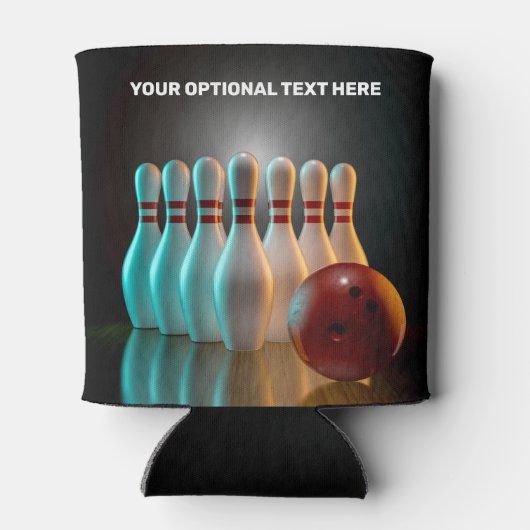 Aangepaste tekst Bowling Strike Blikjeskoeler (Achterkant)