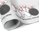 Aangepaste tekst Bowling Strike Cadeaupapier (Rol Hoek)