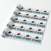 Aangepaste tekst Bowling Strike Cadeaupapier (Uitgerold)