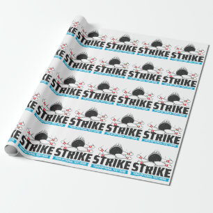 Aangepaste tekst Bowling Strike Cadeaupapier