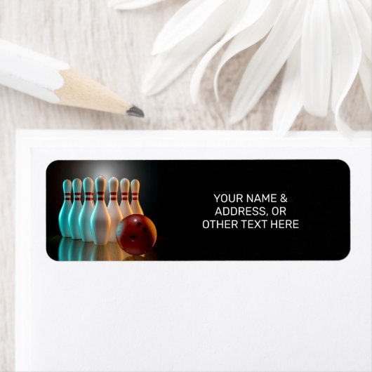 Aangepaste tekst Bowling Strike Etiket (Insitu)