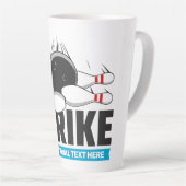 Aangepaste tekst Bowling Strike Latte Mok (Rechterhoek)