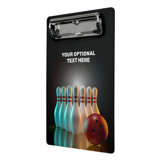 Aangepaste tekst Bowling Strike Mini Klembord (Angled2)