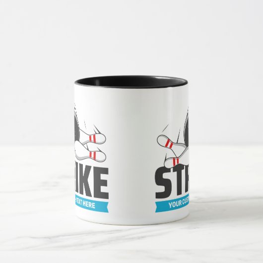 Aangepaste tekst Bowling Strike Mok (Midden)