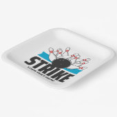 Aangepaste tekst Bowling Strike Papieren Bordje (Gebogen)