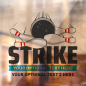 Aangepaste tekst Bowling Strike Raamsticker (Vel 2)