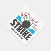 Aangepaste tekst Bowling Strike Servet (Hoek)