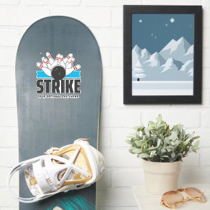Aangepaste tekst Bowling Strike Sticker