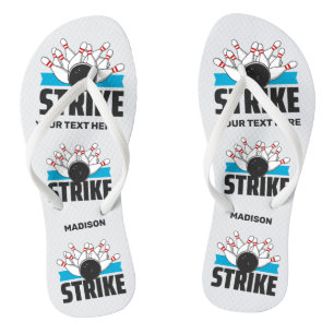 Aangepaste tekst Bowling Strike Teenslippers