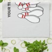 Aangepaste tekst Bowling Strike Theedoek (Gevouwen)