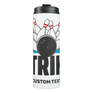 Aangepaste tekst Bowling Strike Thermosbeker