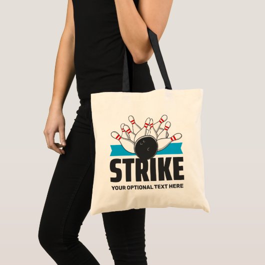Aangepaste tekst Bowling Strike Tote Bag (Voorkant (product))