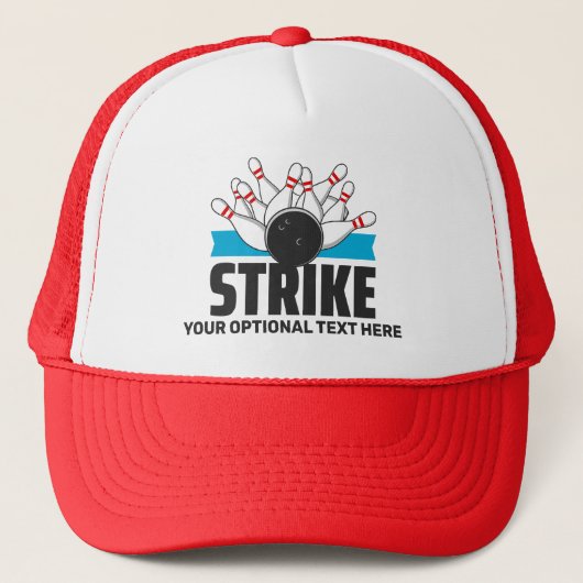 Aangepaste tekst Bowling Strike Trucker Pet (Voorkant)