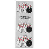 Aangepaste tekst Bowling Strike Wijn Cadeautas (Voorkant)