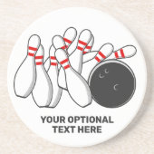 Aangepaste tekst Bowling Strike Zandsteen Onderzetter (Voorkant)