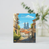 Aangepaste tekst Braga Portugal Briefkaart (Staand voorkant)