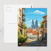 Aangepaste tekst Braga Portugal Briefkaart (Voorkant / Achterkant)