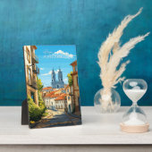 Aangepaste tekst Braga Portugal Fotoplaat (Zijkant)