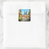 Aangepaste tekst Braga Portugal Vierkante Sticker (Tas)