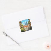 Aangepaste tekst Braga Portugal Vierkante Sticker (Envelop)