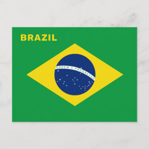 Aangepaste tekst Brazilië vlag Briefkaart