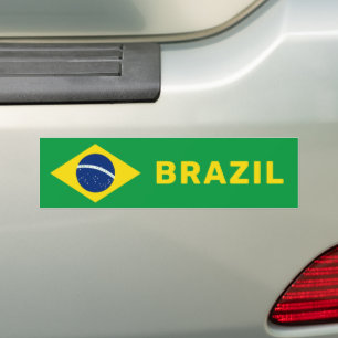Aangepaste tekst Brazilië vlag Bumpersticker
