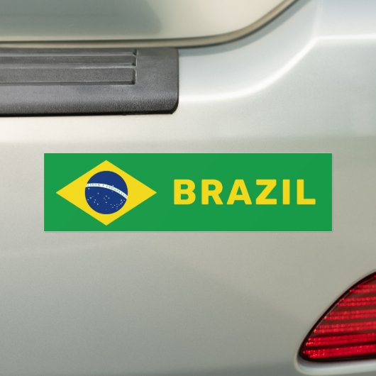Aangepaste tekst Brazilië vlag Bumpersticker (Op auto)