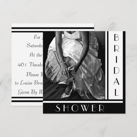 Aangepaste tekst Bridal Shower-uitnodigingen Kaart (Voorkant / Achterkant)