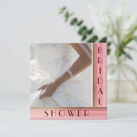 Aangepaste tekst Bridal Shower-uitnodigingen Kaart (Staand voorkant)
