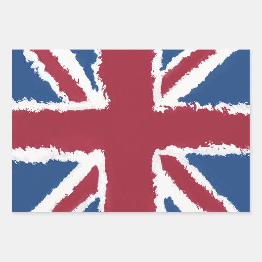 Aangepaste tekst Britse Unie Jack vlag Art Heva We Inpakpapier Vel (Voorkant 3)