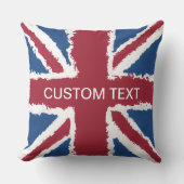 Aangepaste tekst Britse Union Jack-vlag kunst Heva Kussen (Voorkant)