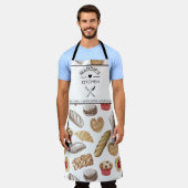 Aangepaste tekst Brood Bakker Patroon Schort (Gedragen)