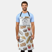 Aangepaste tekst Brood Bakker Patroon Schort (Gedragen)