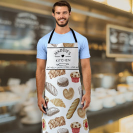 Aangepaste tekst Brood Bakker Patroon Schort