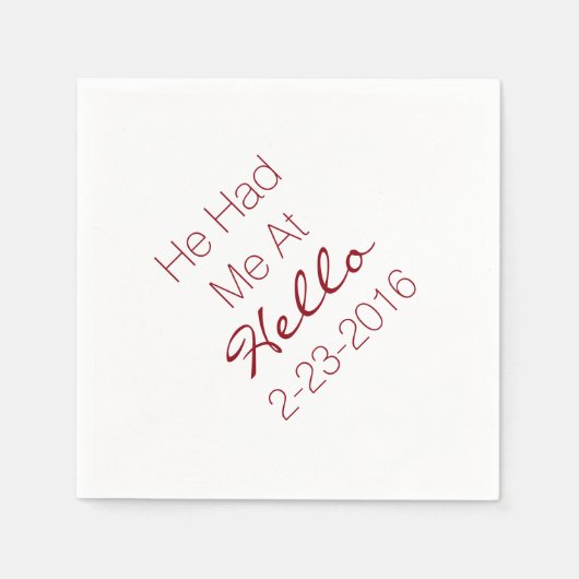 Aangepaste tekst bruiloft cocktail servet (Voorkant)