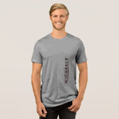 Aangepaste tekst Bruin grafisch T-shirt (Voorkant volledig)
