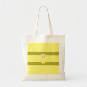 Aangepaste tekst Bunny Ears Egg Tote Bag