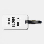 Aangepaste tekst cadeau hier Gepersonaliseerde tek Bagagelabel (Achterkant horizontaal)