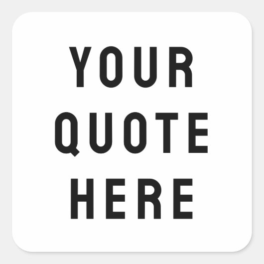 Aangepaste tekst cadeau hier vierkante sticker (Voorkant)