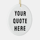 Aangepaste Tekst Cadeau Keramisch Ornament (Rechts)