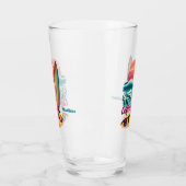 Aangepaste tekst California Surfen Glas (Links)