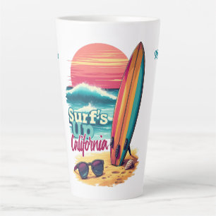 Aangepaste tekst California surfen Latte Mok