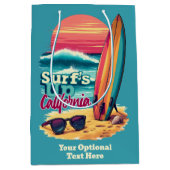 Aangepaste tekst California Surfen Medium Cadeauzakje (Voorkant)