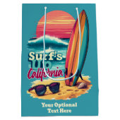 Aangepaste tekst California Surfen Medium Cadeauzakje (Achterkant)