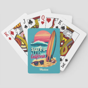 Aangepaste tekst California Surfen Pokerkaarten