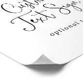 Aangepaste tekst Calligrafie Fancy Script Bord Poster (Hoek)