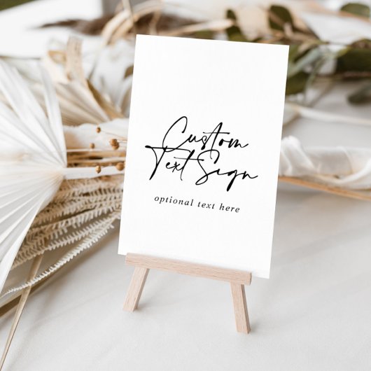 Aangepaste Tekst Calligrafie Moderne Elegante Bord Poster