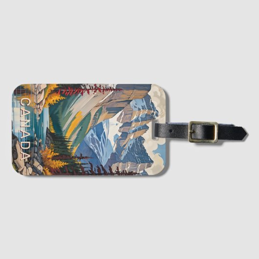 Aangepaste tekst Canada Reizen Poster Bagagelabel (Voorkant (horizontaal))